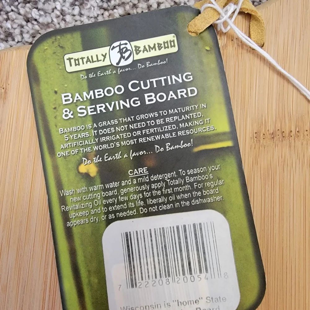 Totally Bamboo Wisconsin Cutting & Serving Board - Picture 2 of 5